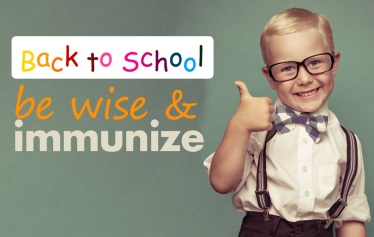 Be wise and immunize back to school image