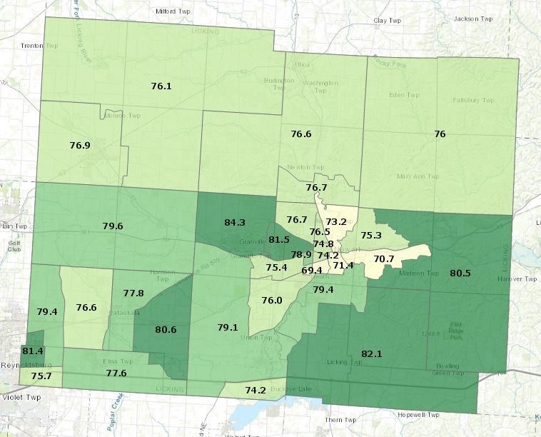 Life expectancy map